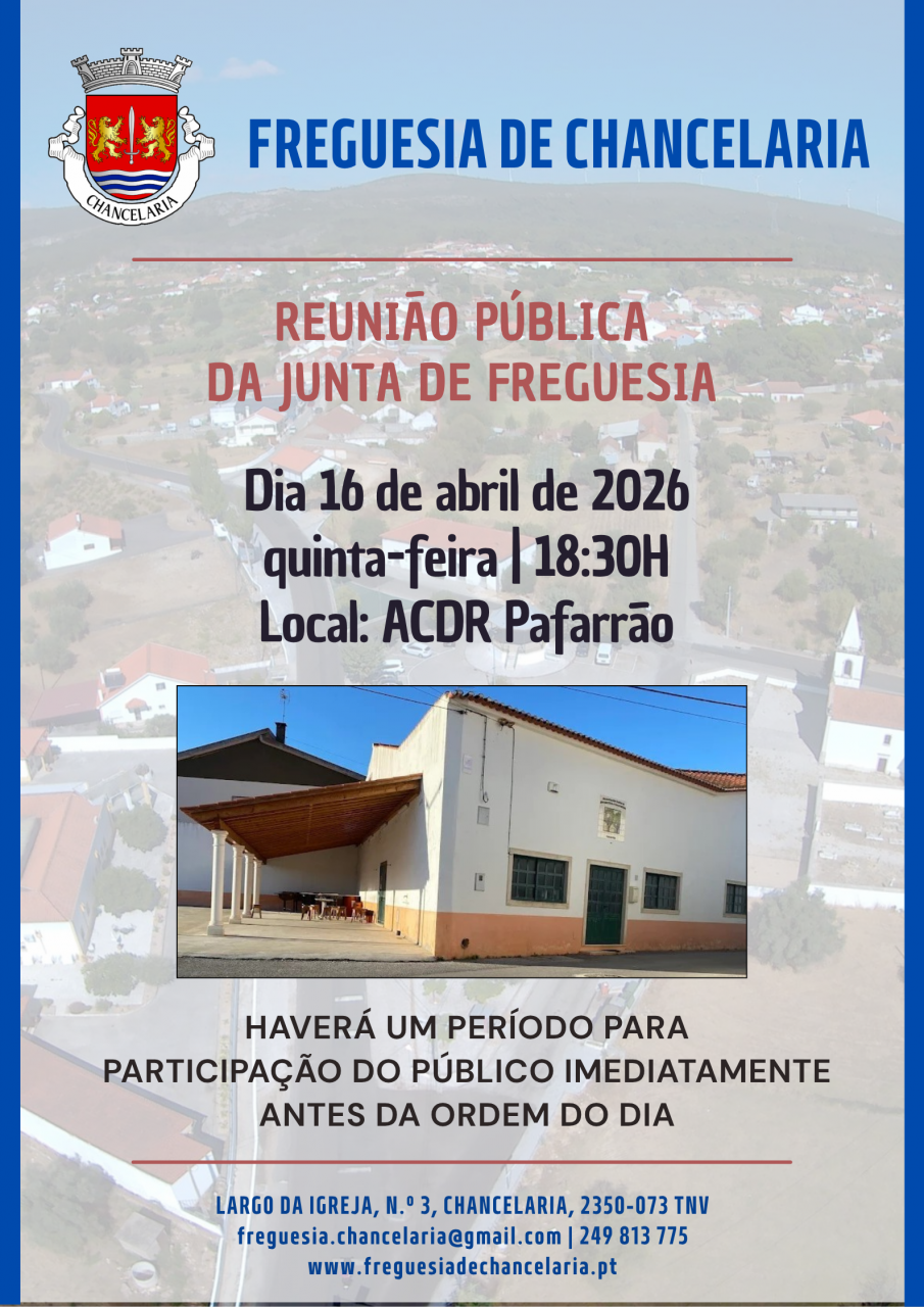Reuni&atilde;o p&uacute;blica mensal do Executivo da Junta de Freguesia